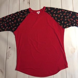 LulaRoe Women’s Randy sz 2X red black